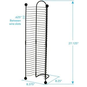 Atlantic 32 Light-Weight Nested Media Storage Standalone Tower in Gunmetal